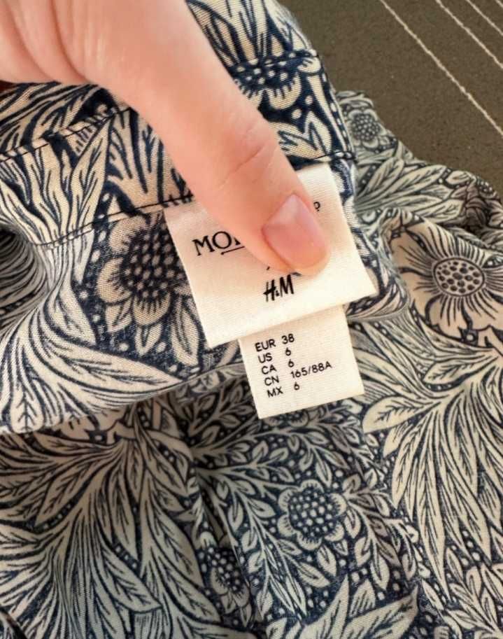 H&M sliczna dluga koszulowa maxi sukienka z wiskozy M
