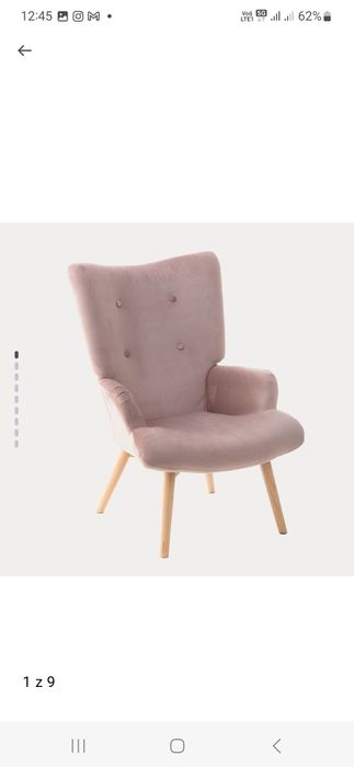 Fotel Moss homla stan idealny róż