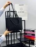 Сумка большая черная женская LOEWE Шопер Люкс качество