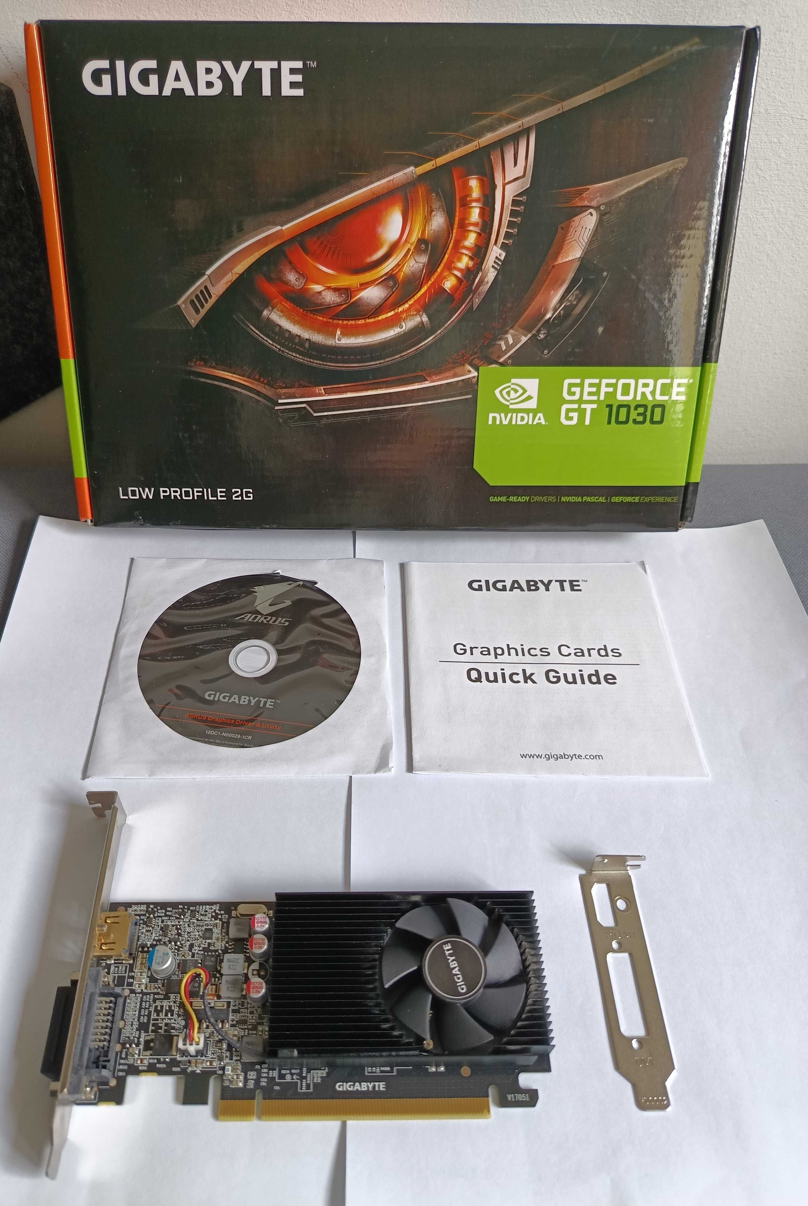 GIGABYTE Geforce GT 1030 LP HP DDR5 2GB PCIE 3.0 HDMI 4K  jak Nowa Wwa
