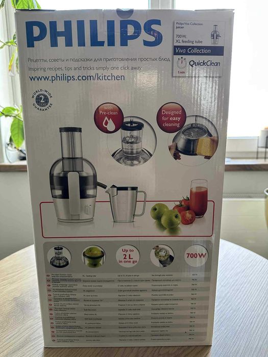 Сокочавилка соковижималка Philips Viva Collection