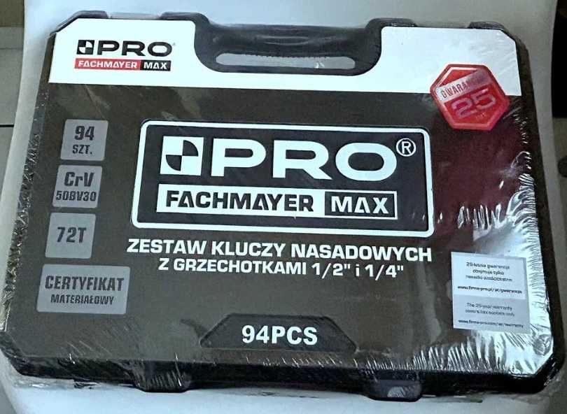 Zestaw kluczy nasadowych z grzechotkami 94 SZT PRO - walizka