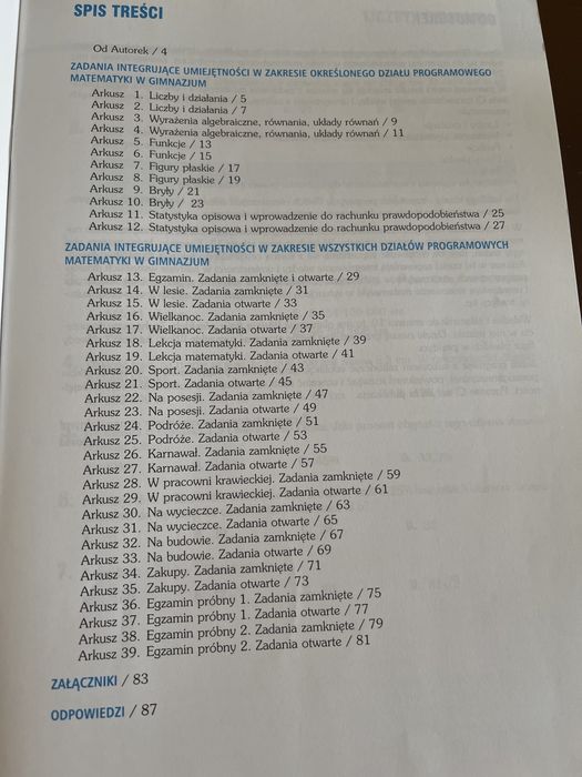 Testy gimnazjalne matematyka WSiP