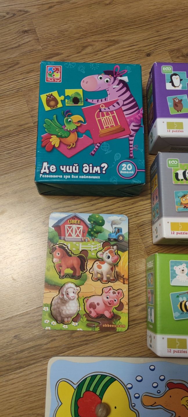 Іграшки пазли dodo, goki, ubbee набір