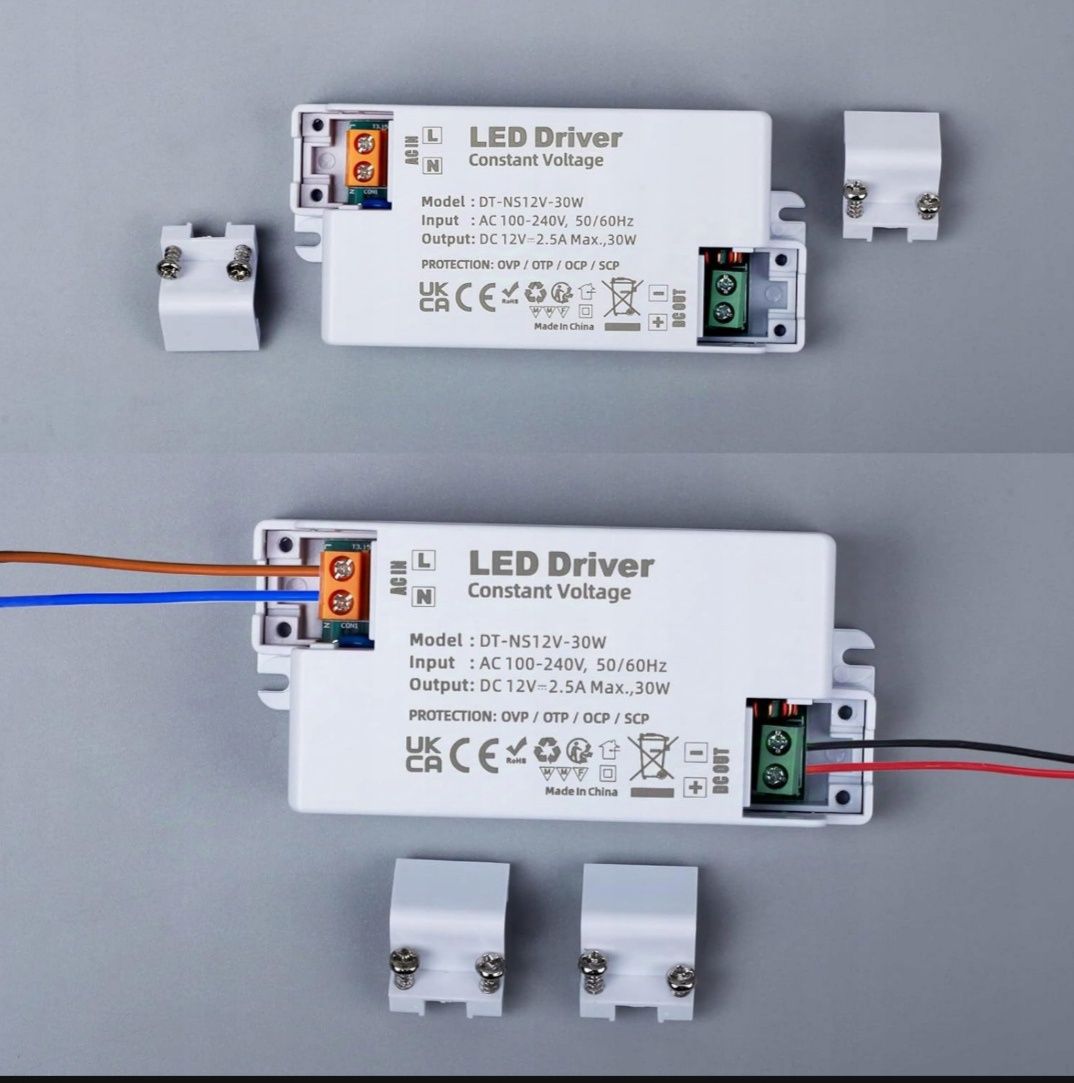 Transformator LED 12V 30W 2,5A, 230V do 12V DC Sterownik zasilacz