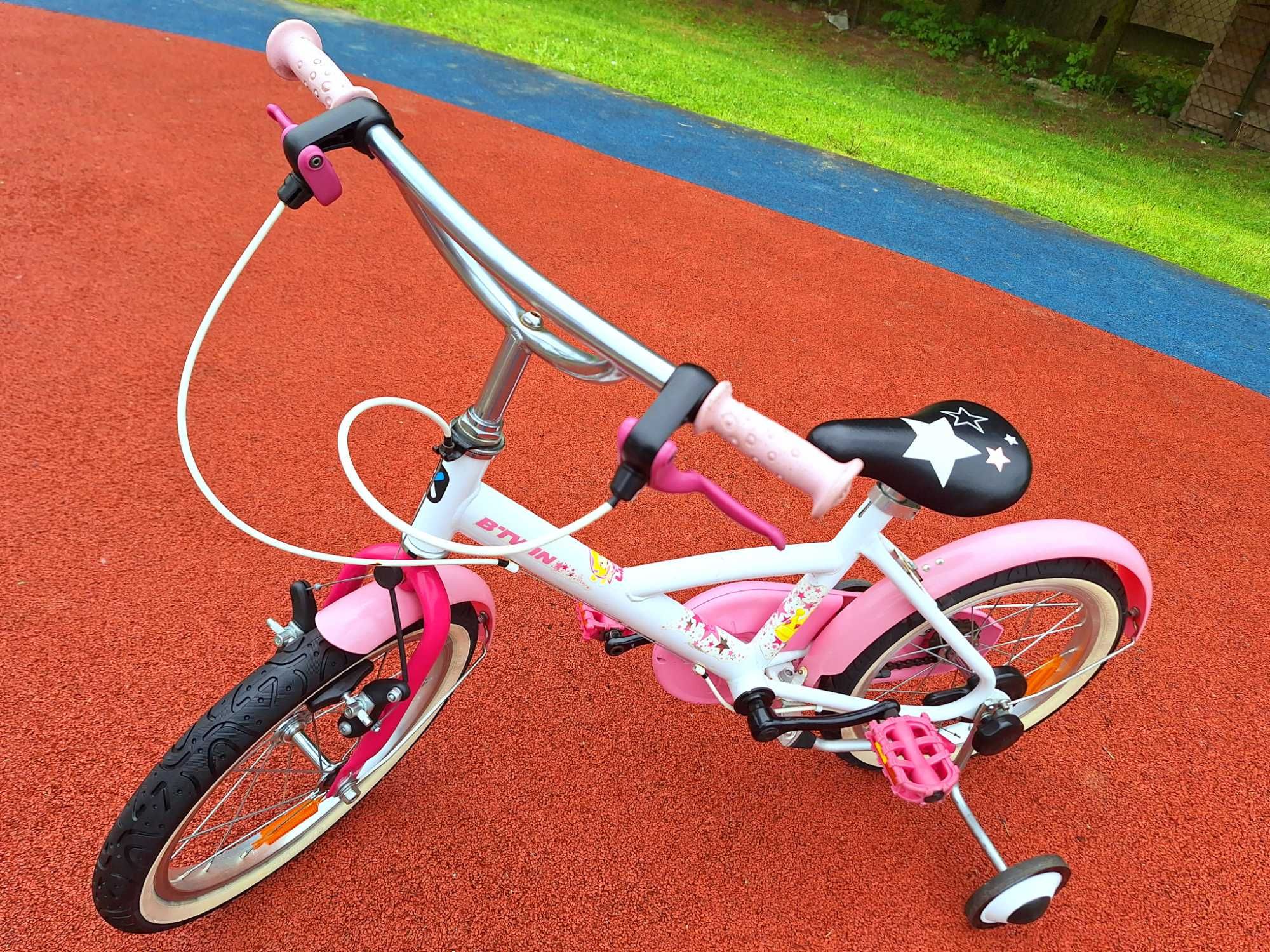 PIĘKNY rower BTWIN Princess dla dziewczynki koła 16 cali w bdb stanie
