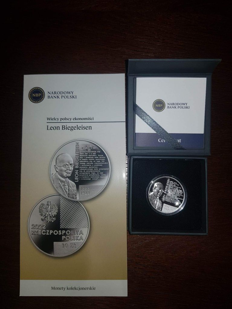 Moneta 10 złotych Leon Biegeleisen