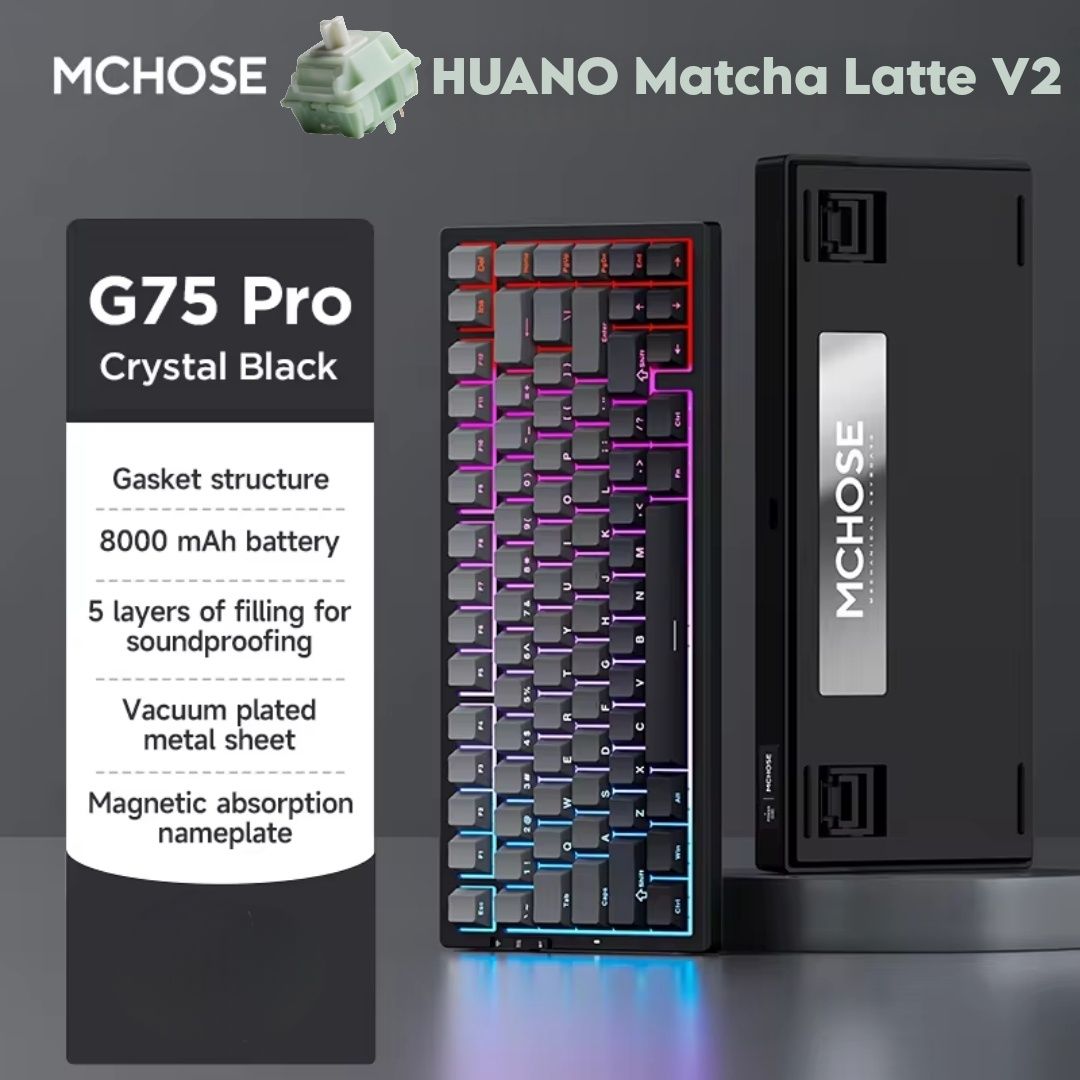 Mchose G75 Pro‼️НОВІ ЗАПАКОВАНІ‼️Black RGB механічна клавіатура