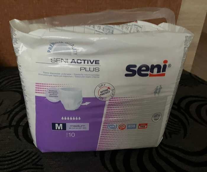 SENI Active Plus rozmiar M, 10 szt. - elastyczne majtki chłonne