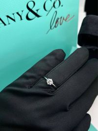 Кольцо в стиле Tiffany Платина 950 проба  Бриллиант Gia  0.50ct