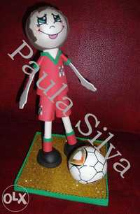 Boneco em E.V.A. Jogador de Futebol