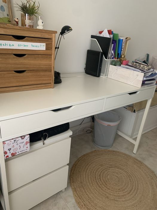 Secretaria IKEA Alex Branca com duas gavetas