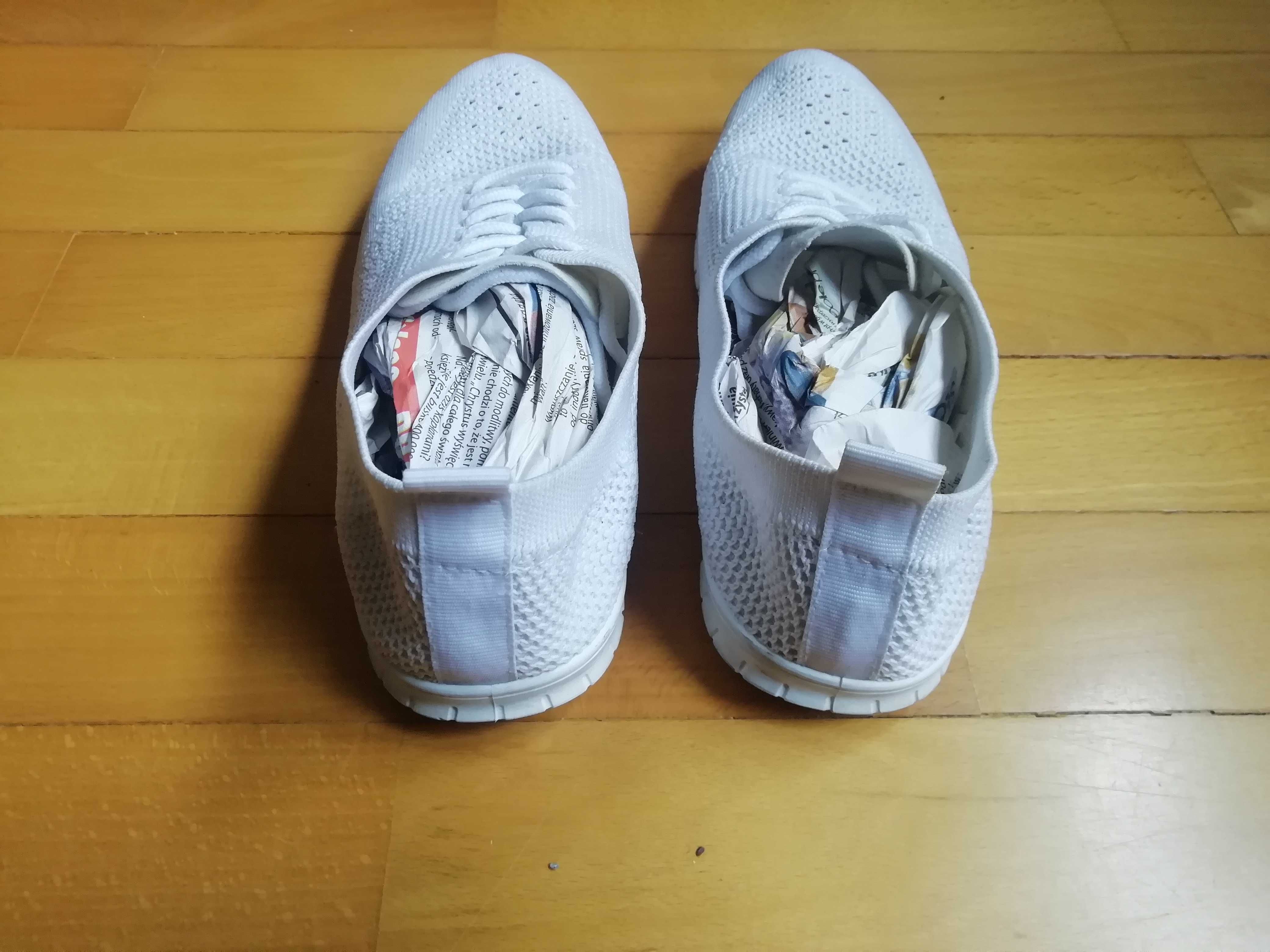 Lekkie ażurowe buty sportowe damskie na lato N/M BO-2 białe rozm. 38