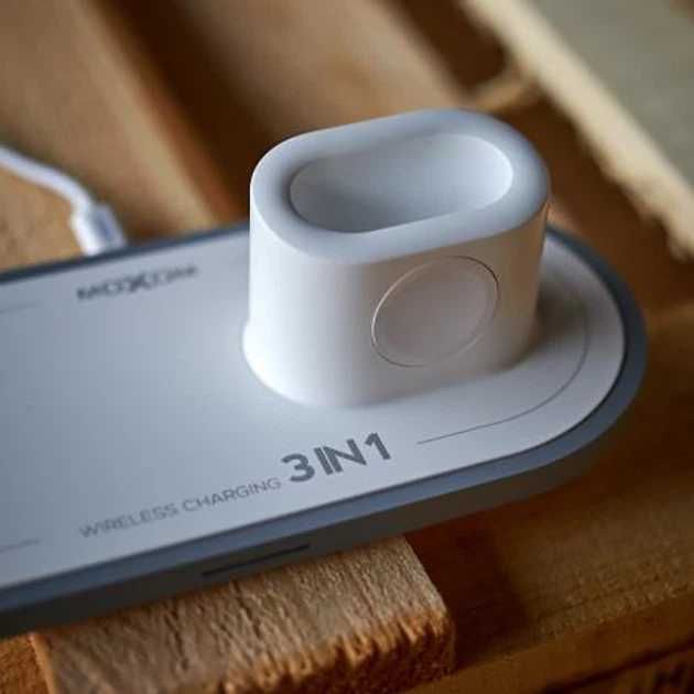 Бездротовий зарядний пристрій Moxom MX-ST04 (3 в 1) 10W