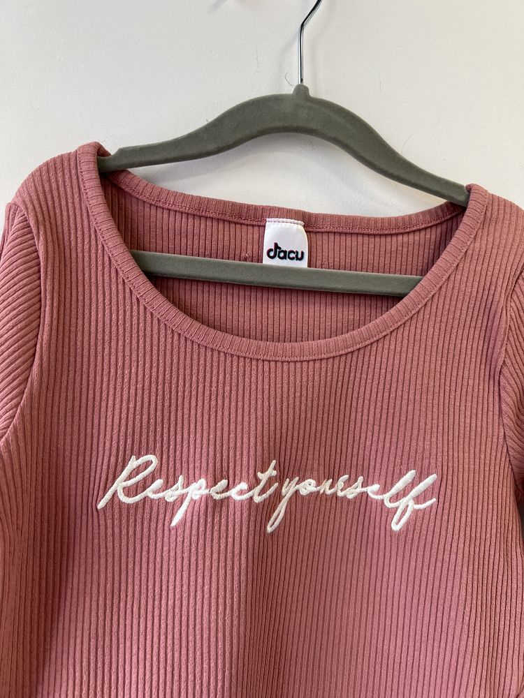 Dacu bluzka dziecięca crop róż r.14l (164)