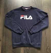 Bluza Fila Męska L Granatowa Crewneck Bez Kaptura