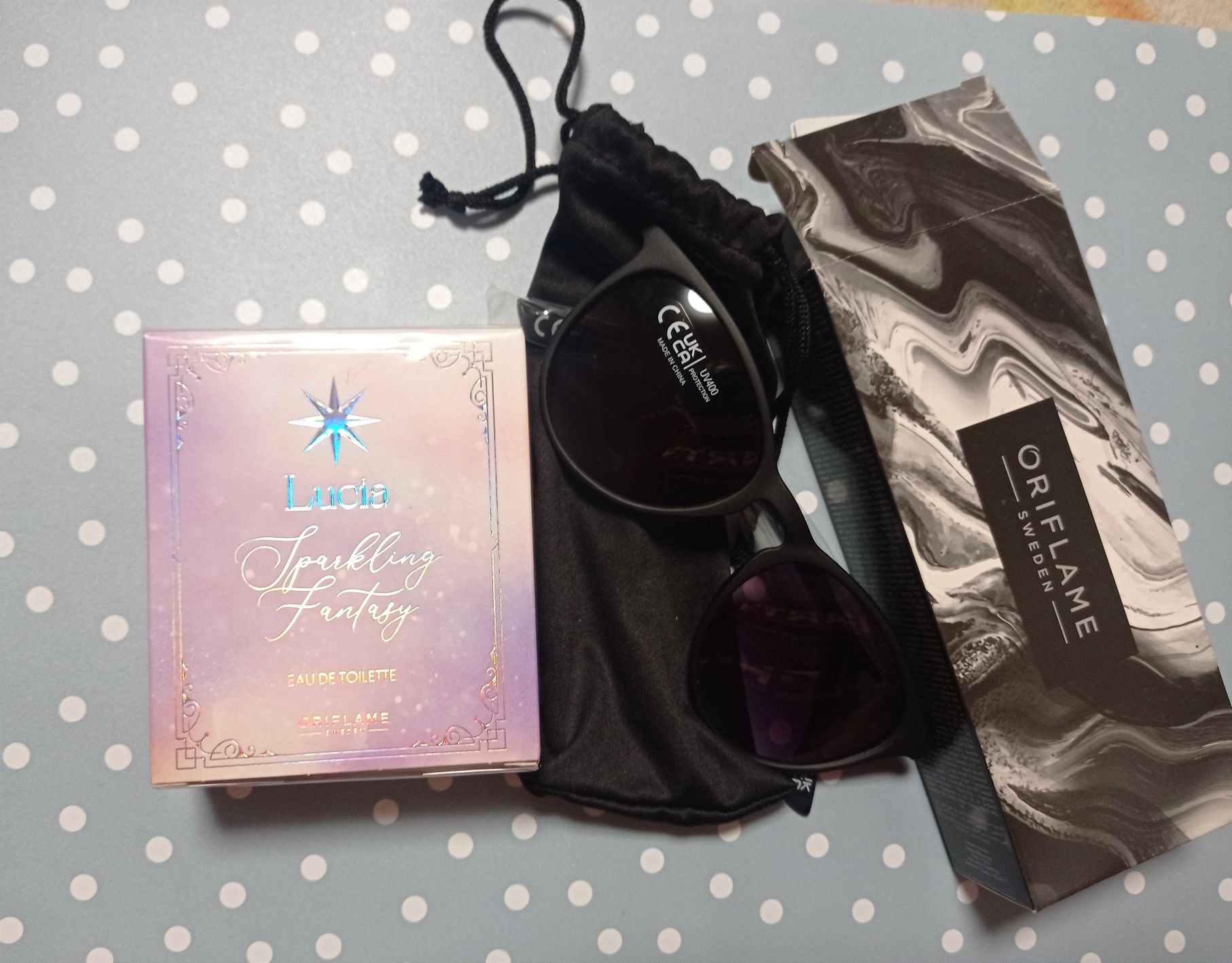 Zestaw Oriflame perfumy+ okulary przeciwsłoneczne