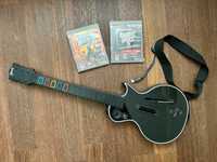 Гітара для Playstation, донгл та 2 гри Guitar Hero