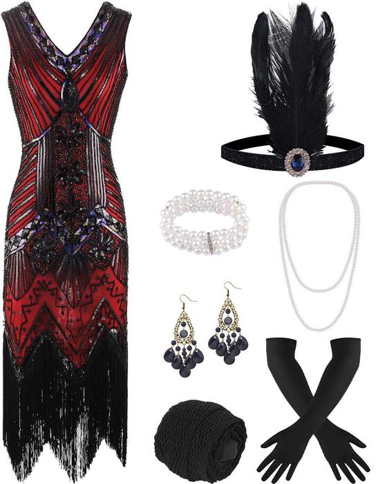 Nowa sukienka lat 20 / XX / lata 20 / kostium / styl retro !XL! A2229!