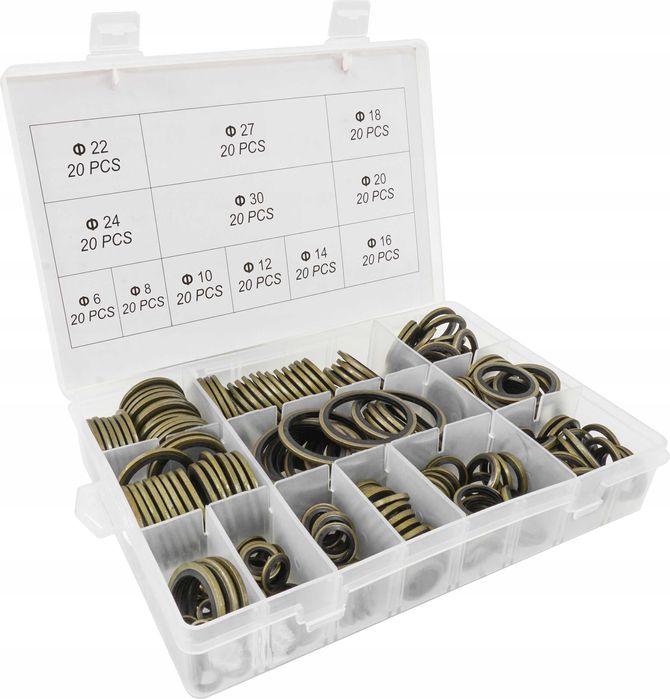 Podkładki metryczne do korków spustowych podkładek  M6-30 240 SZT