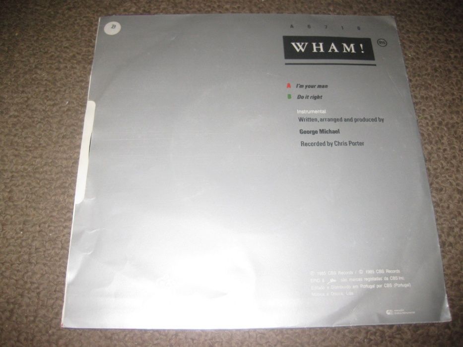 Vinil Single 45 rpm dos Wham "I`m Your Man"