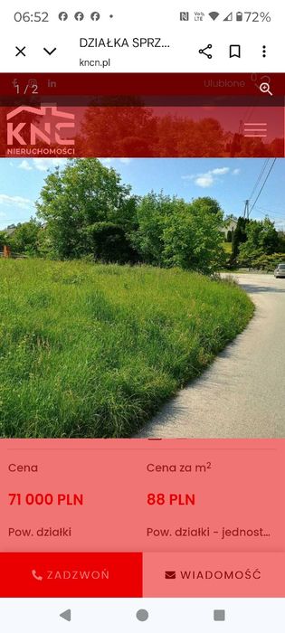 Działka budowlana 8ar Widna Góra okolice.
