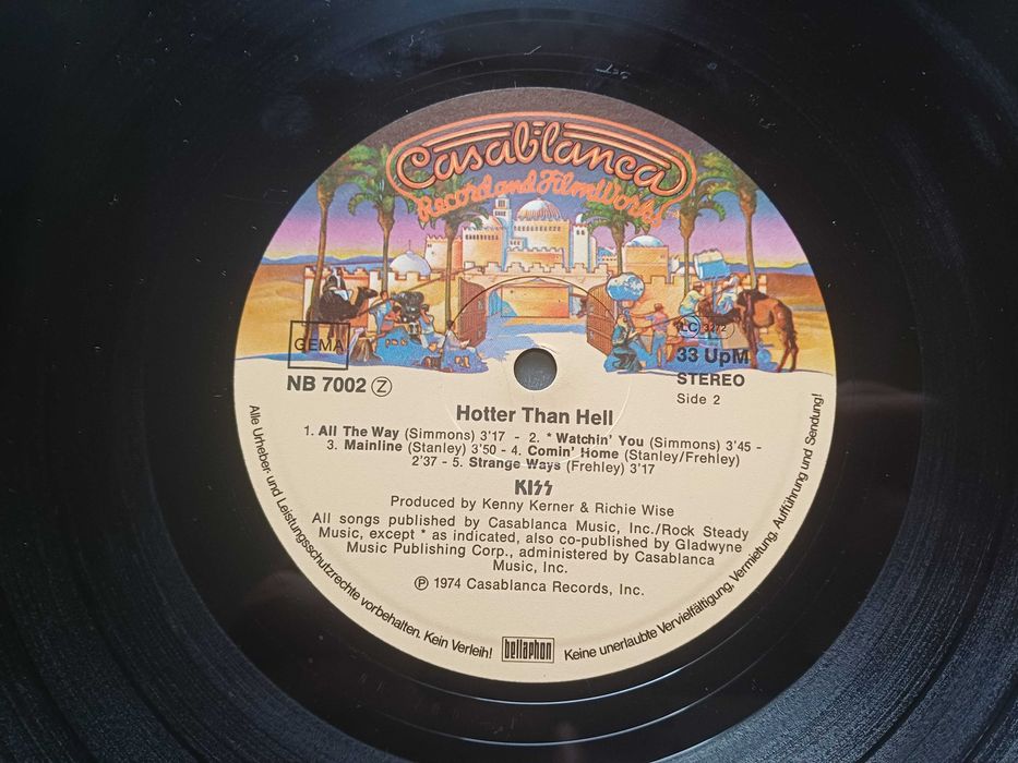 KISS – Hotter Than Hell (1977, Germany, Casablanca Records)