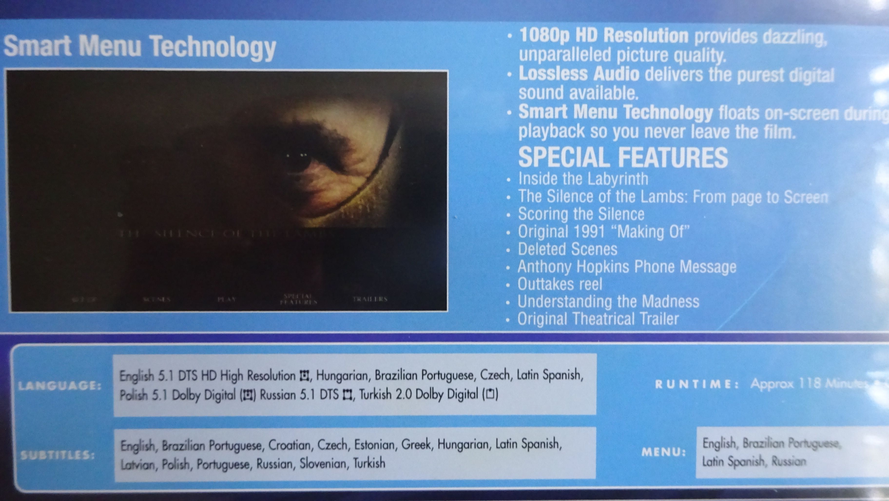 Blu-ray Milczenie owiec A Hopkins blu polska wersja audio napisy odbWa