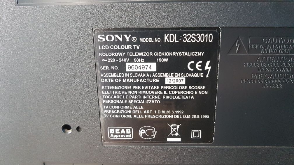 Telewizor 32 Sony  KDL 32S3010