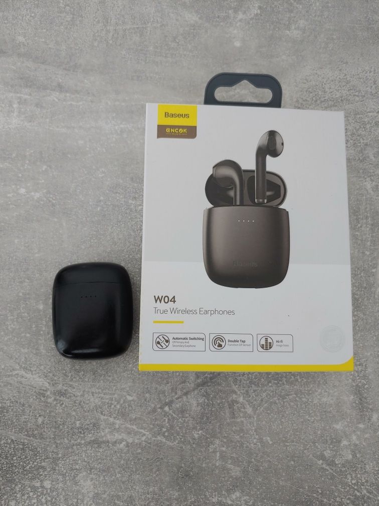 Бездротові навушники Bluetooth Baseus Headset W04 (Чорний/Black)