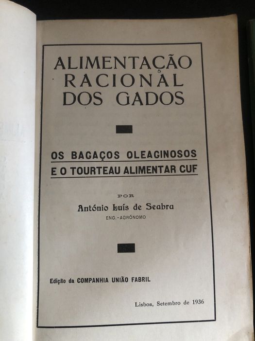 2 livros de alimentacao racional dos gados