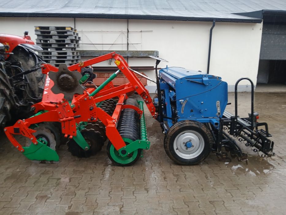 Agregat uprawowo-siewny agromasz at30 + siewnik Rabe 3m  jak pottinger
