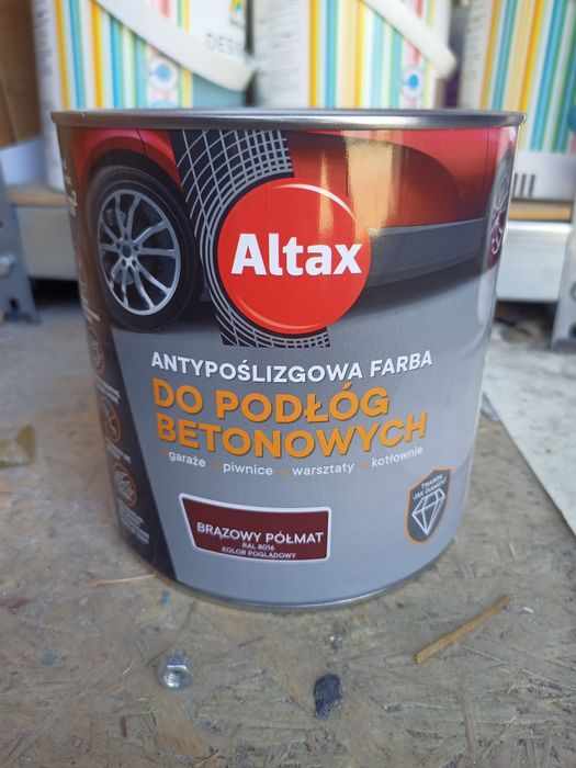 Altax farba do podłóg betonowych Antypoślizgowa 4 kolory puszki 2,5L
