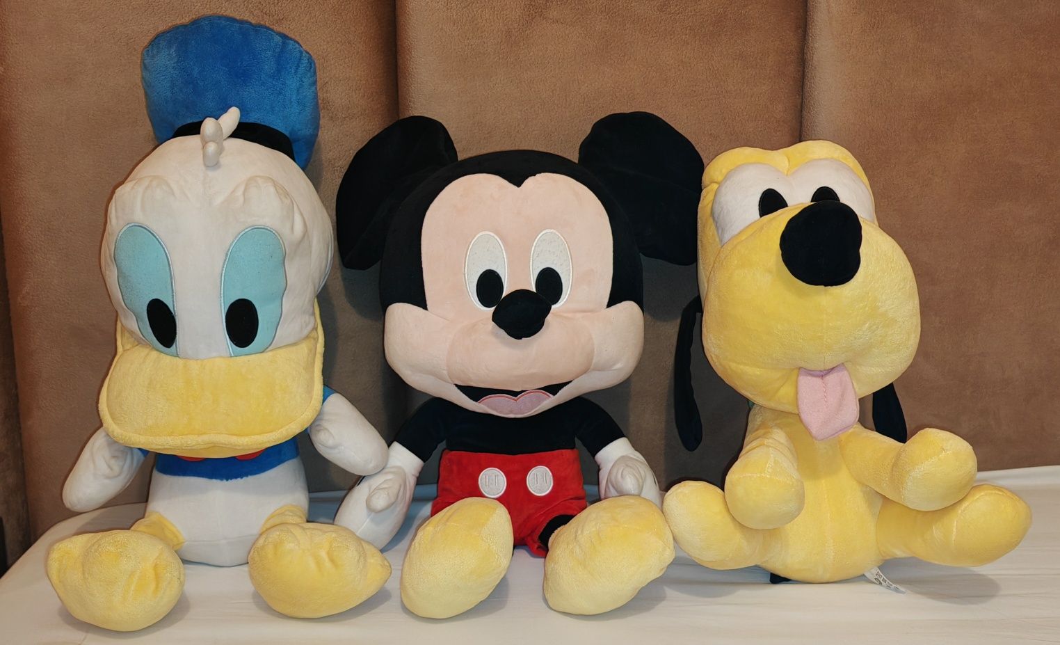 Bonecos Mickey, Donald e Pluto 60cm