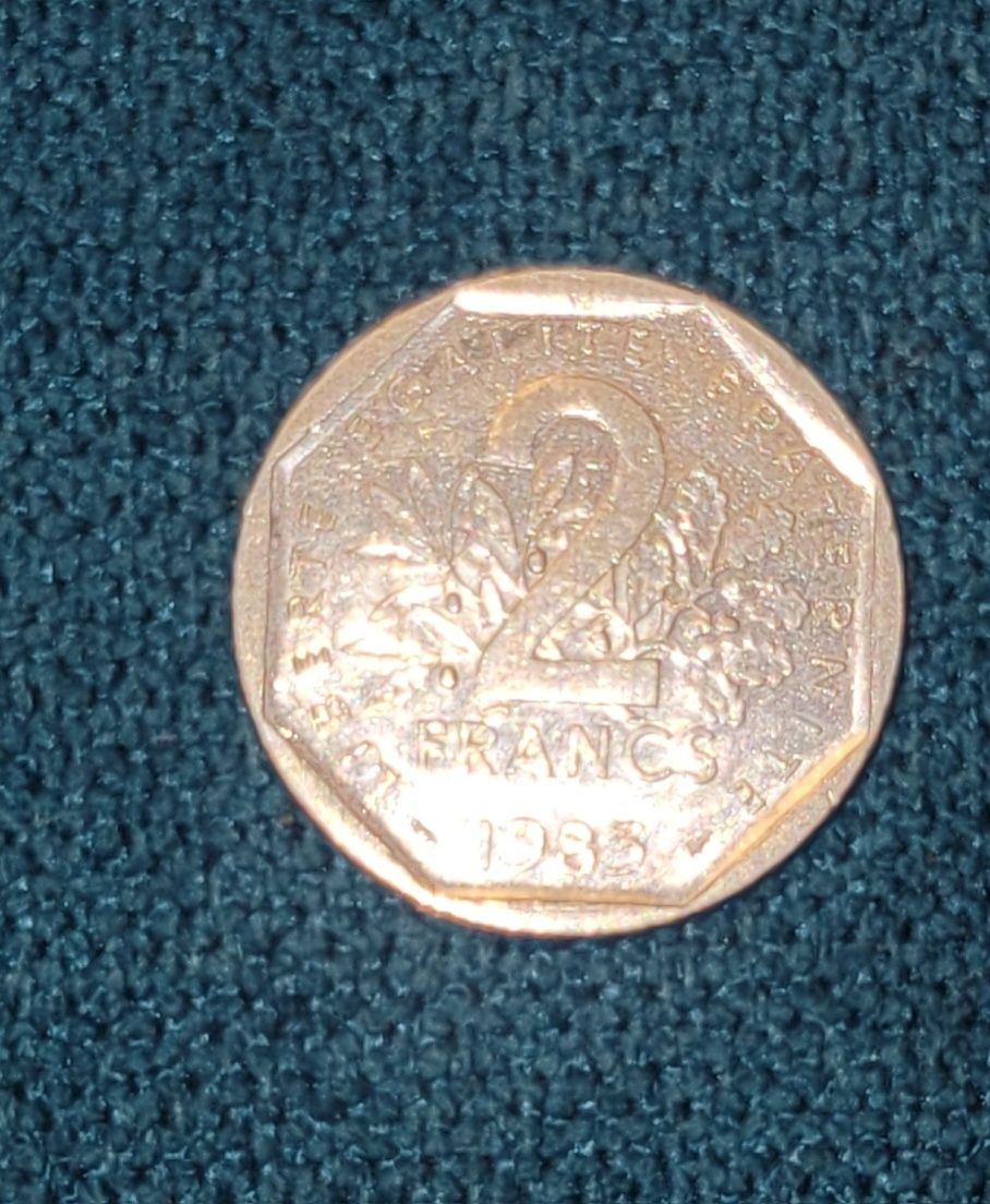 Moneta, Francja, 2 Francs, 1985