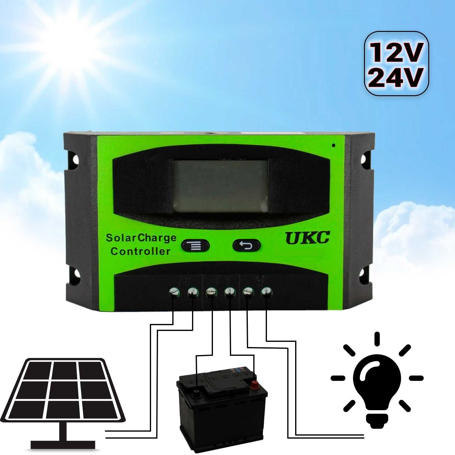 PWM(ШИМ)-контроллер заряда для солнечных панелей UKC LD-530A 12/24В