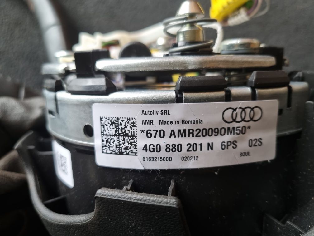 Kierownica Multifunkcyjna Skórzana Air bag poduszka Audi A6 C7