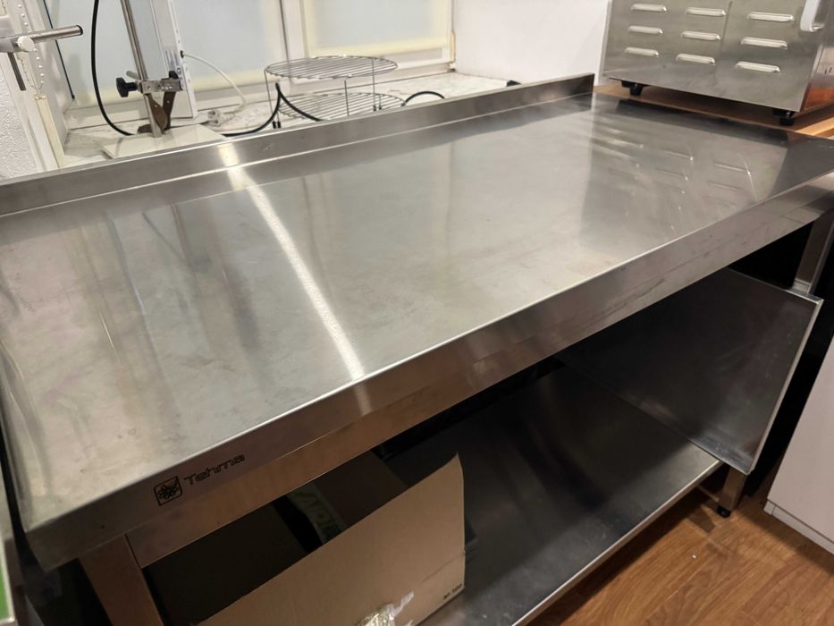 Стіл виробничий з полкою Tehma 120×60 і 150×60 см. Нержавійка AISI 430