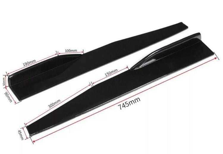 Saias Laterais/Winglets Universais em Preto Piano (75cm)| NOVAS