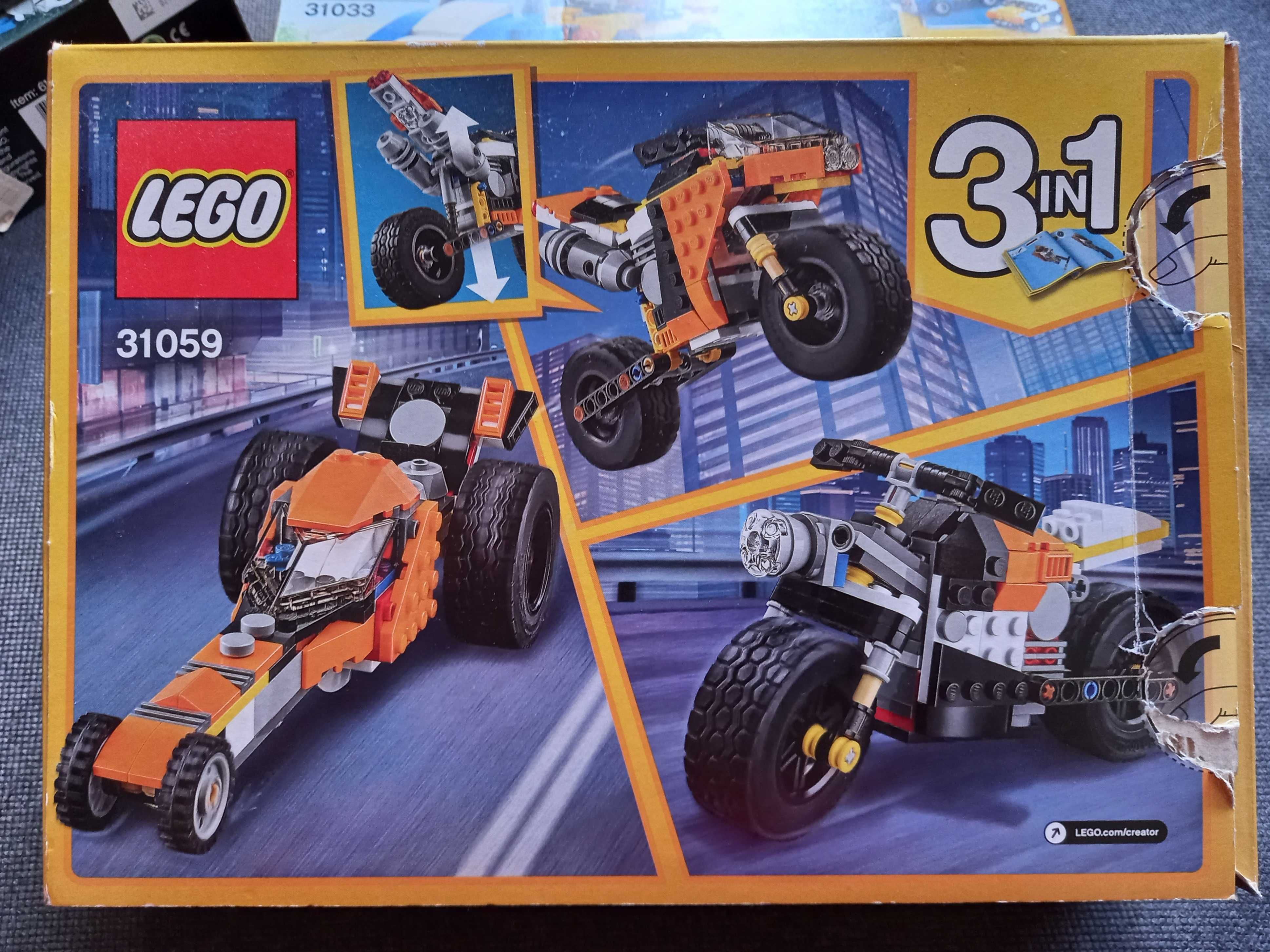 Lego Creator 3w1- 31059 - Motocykl z Bulwaru - 7-12 kompletny zestaw