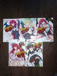 Manga Highscholl DxD tomy 1-5  High School Zestaw Komplet