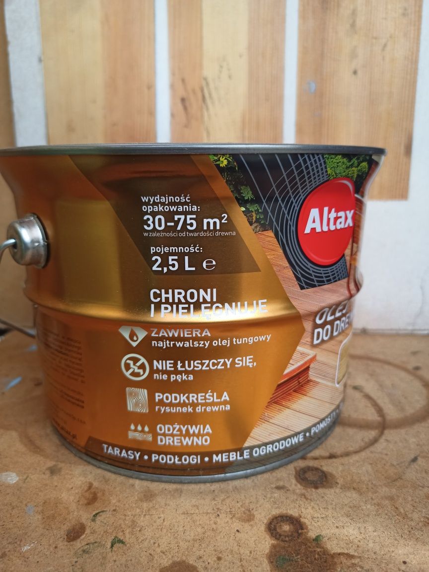 Olej do drewna Altax puszka 2,5 litra nowe WARTO !!