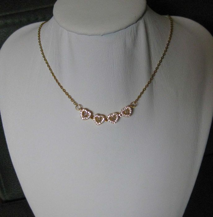 Colar 2 em 1 Coração ou Trevo 4 Folhas NOVO