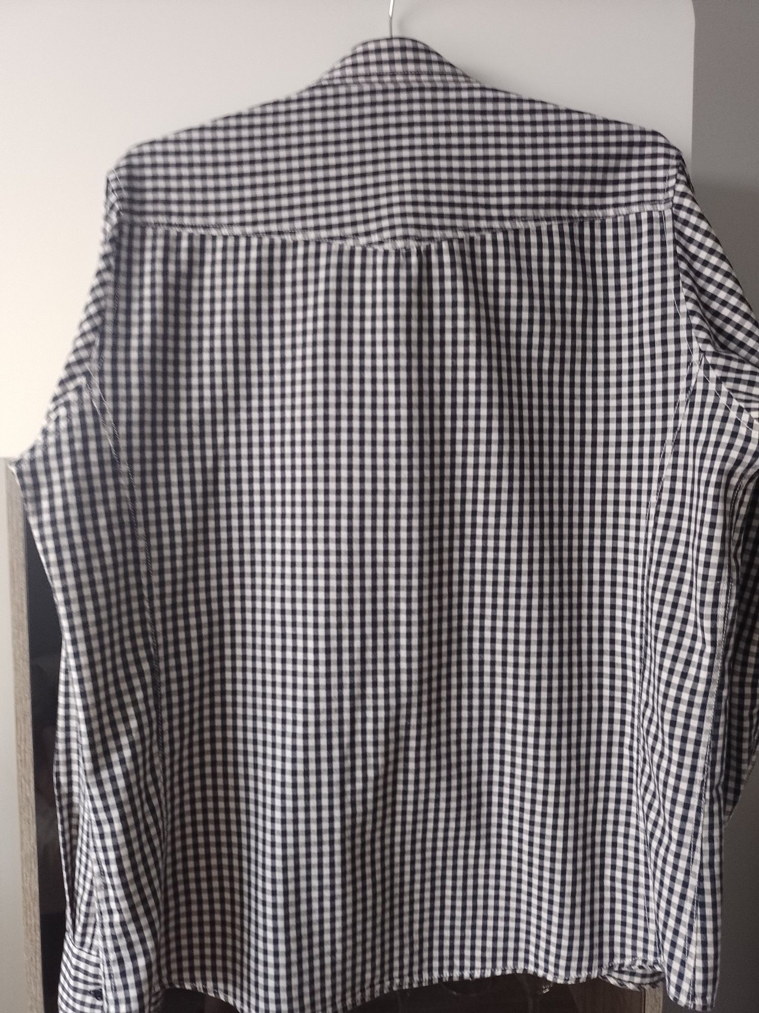 Koszula męska slim XL Reserved krata czarny beżowy