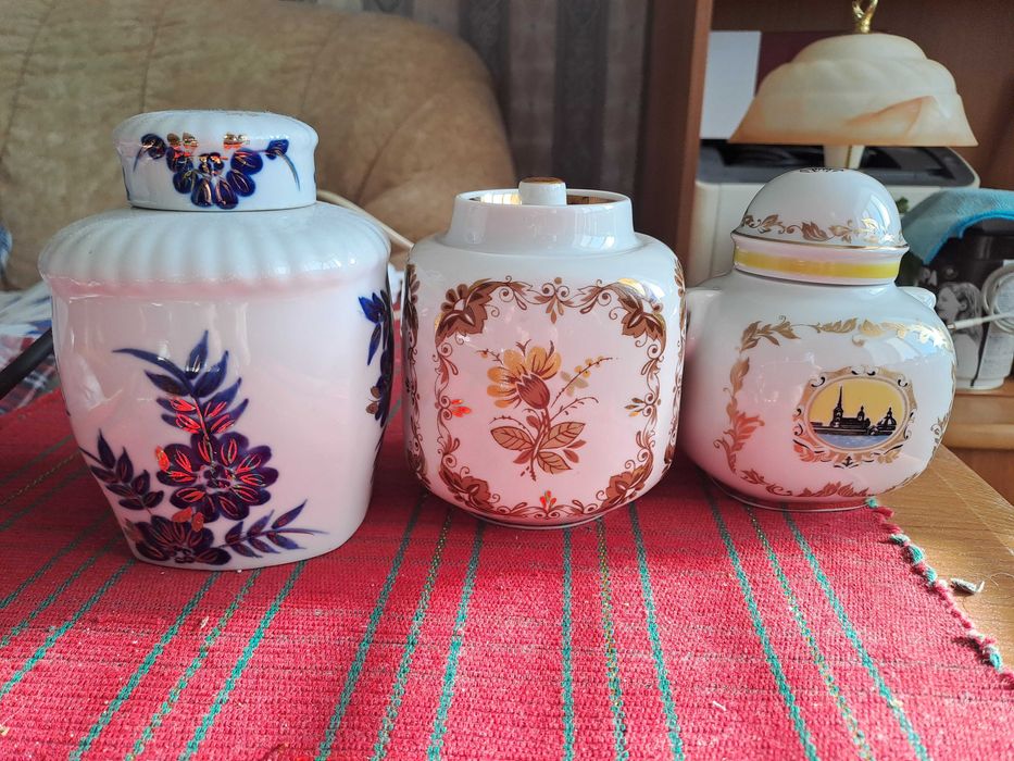 Чайниця, ємність для чаю, Київ, ЛФЗ, Полонне (з кобальтом), кераміка