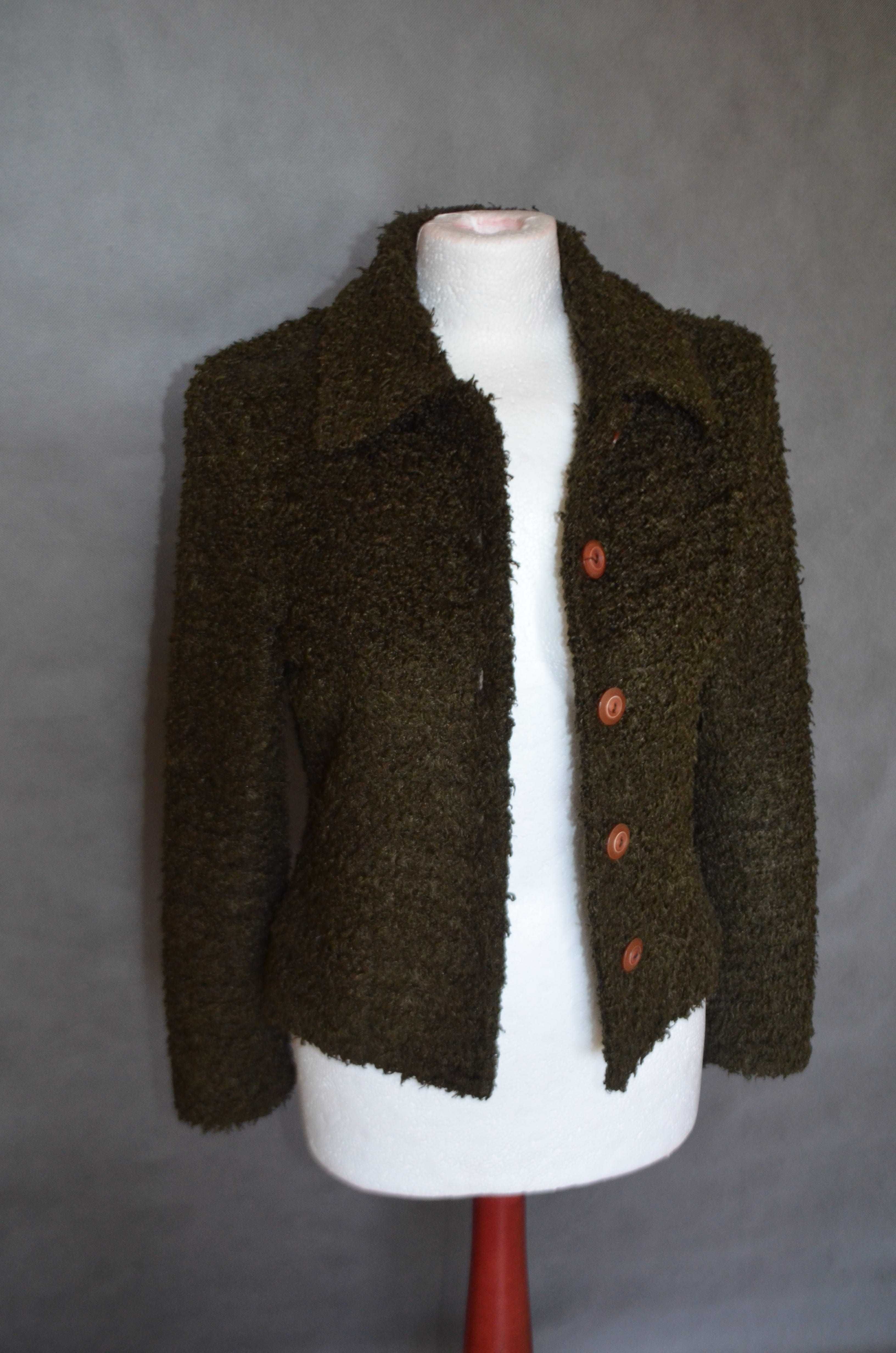 żakiet marynarka boucle 36/38