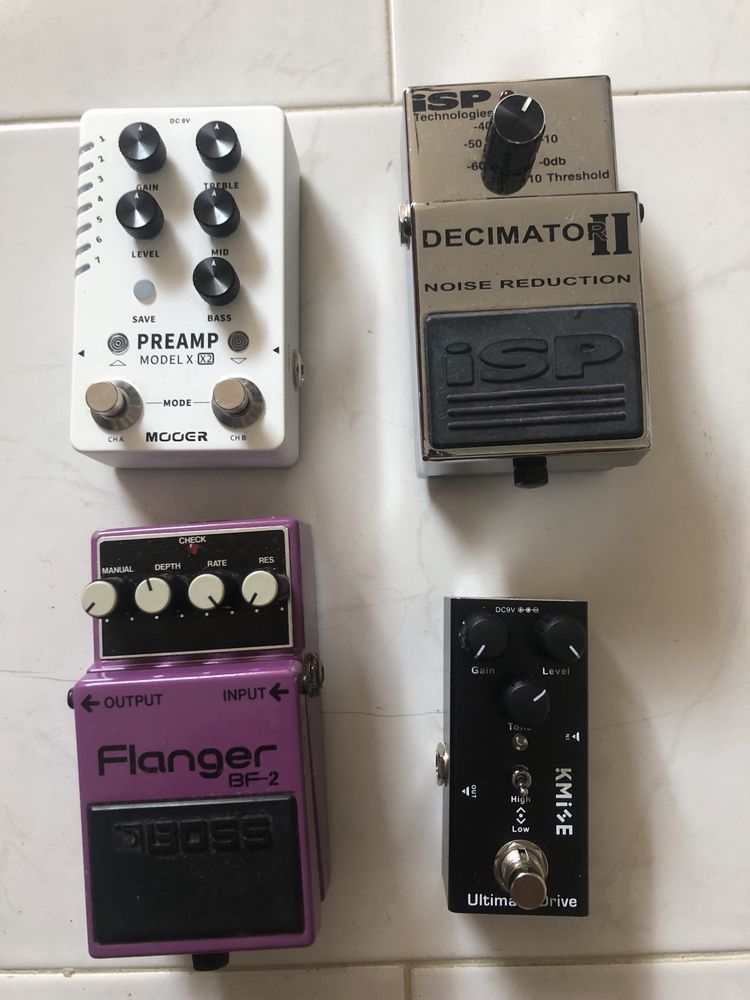 Mooer preamp X boss bf-2 isp decimator 2 kmise ultimate drive