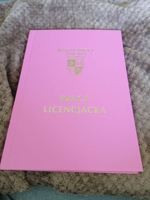 Okładka pracy licencjackiej Wyższa Szkoła Zdrowia w Gdańsku