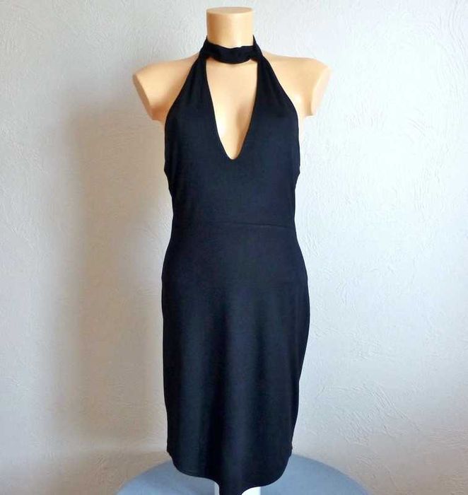 Missguided czarna dopasowana sukienka XS S