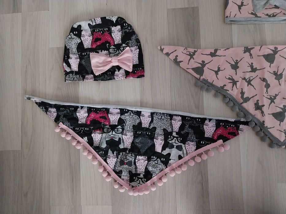 Zestaw czapka komin 2 komplety wiosenne wiosna